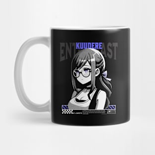 Kuudere Enthusiast - Aesthetic streetwear serious anime girl Mug